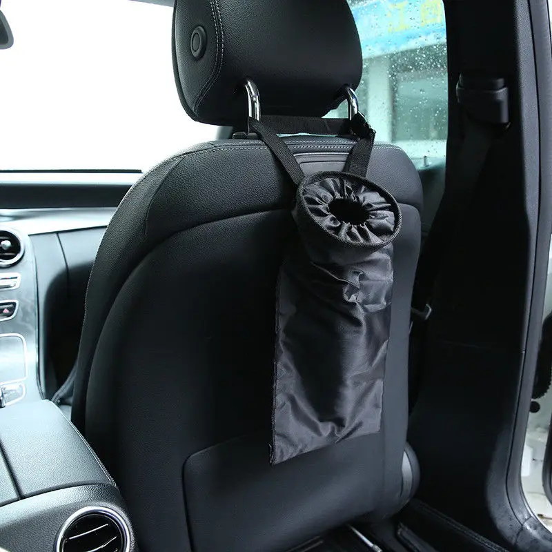 Washable Car Garbage Bag Reusable Black Headrest Back Can Trash Holder | Автомобили и мотоциклы