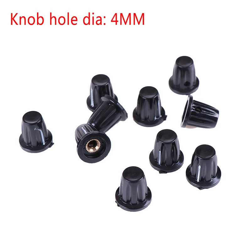 

10pcs Bakelite Potentiometer Knob Hole: 4MM For WH5 WXD3-13 K17-01 Potentiometer Knob Hole: 4MM High:17mm