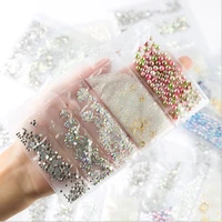 multi size glass nail rhinestones for nails art decorations crystals strass charms partition mixed size rhinestone set