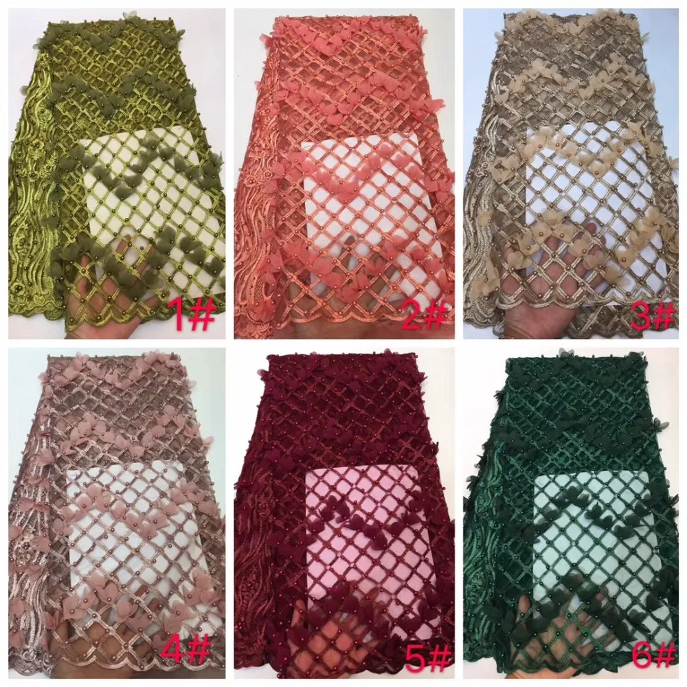 2019 Latest French Nigerian Laces Fabrics High Quality Tulle African Wedding Lace ML7376 | Дом и сад
