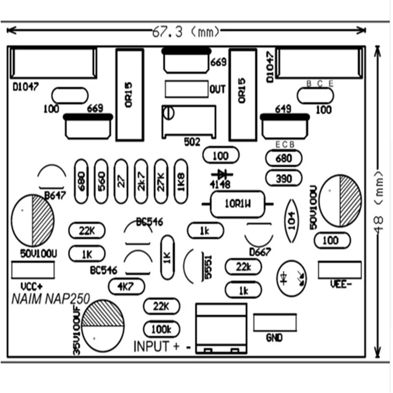 80w 15V 40V NAIM NAP250 MOD Stereo 2 0 Channel усилители Hifi Board шт.|Усилители мощности| |