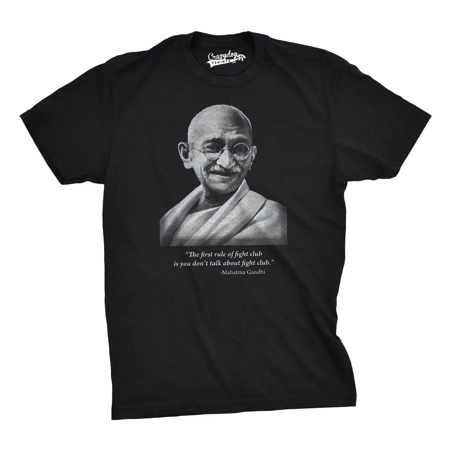 Gandhi Fight Club футболка с надписью Первое Правило забавная пародией из фильма летняя