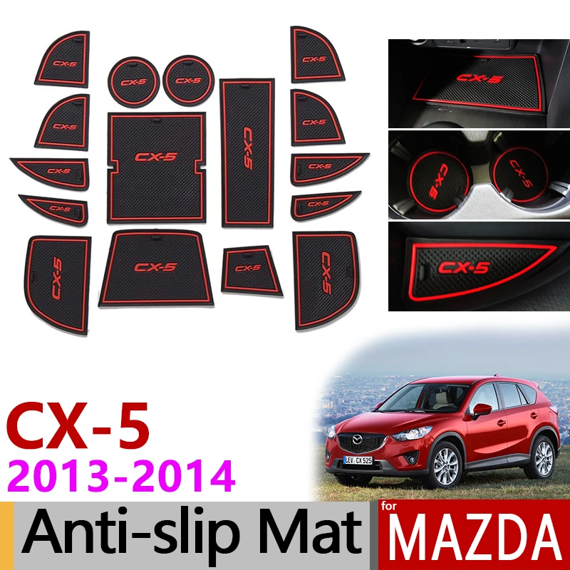 Противоскользящий коврик с прорезями для ворот резиновые подставки Mazda CX 5 2013 2014