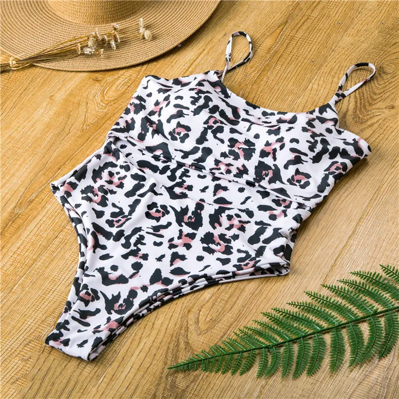 Бразильский купальник с высоким вырезом Женский монокини вырезами купальный