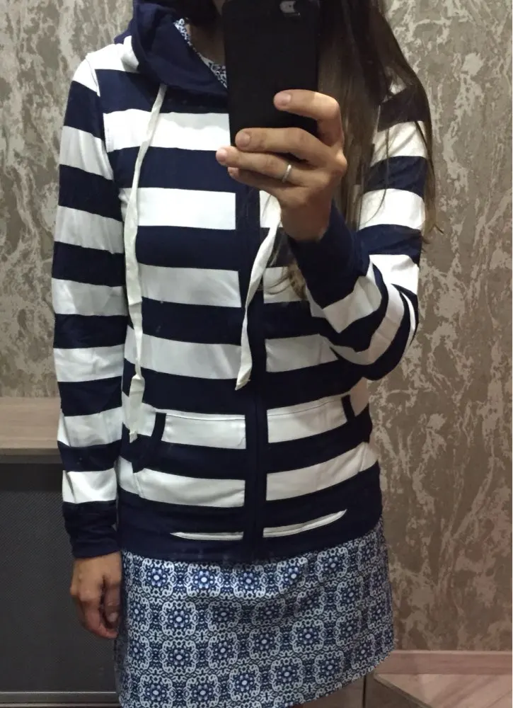 Осенние женские толстовки mujer одежда с длинным рукавом полосатая куртка