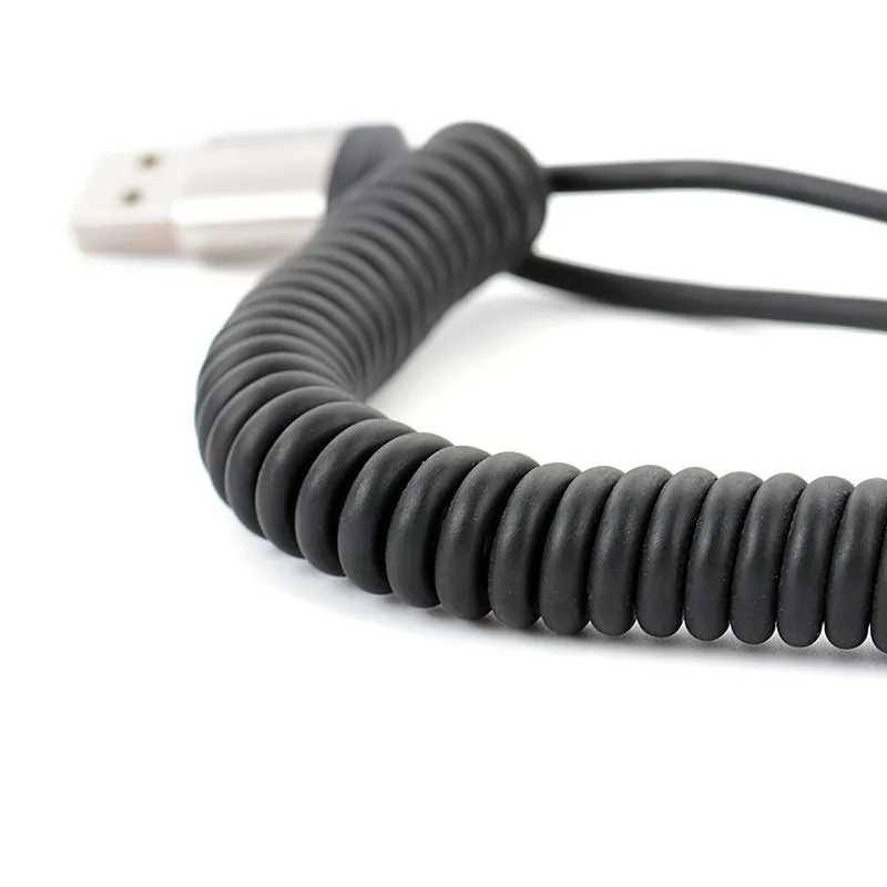 Fast charge Type-c spring data cable for Samsung S8 car long telescopic charging line millet 6/ Huawei P10 | Электроника