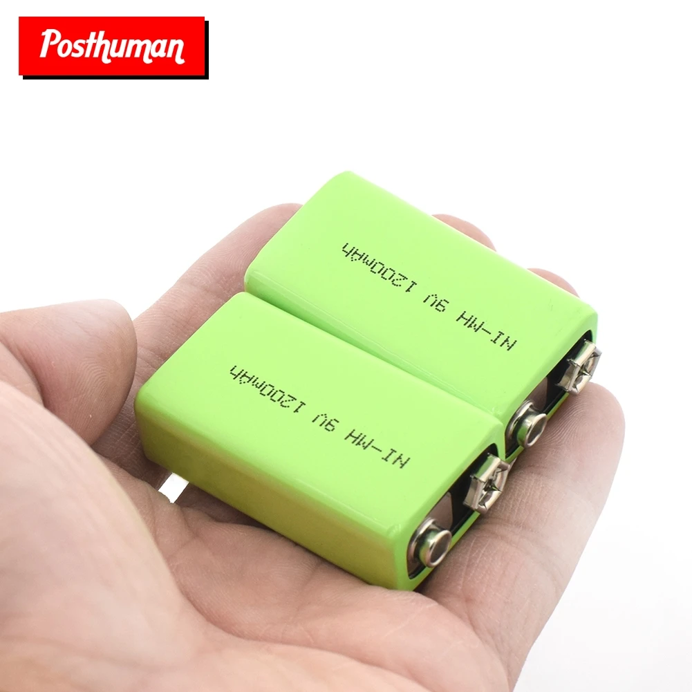 Postuman 1 шт 9В 1200 мАч Ni-MH перезаряжаемый 9 вольт NiMH аккумулятор высокой плотности энергии для беспроводного микрофона игрушечного автомобиля