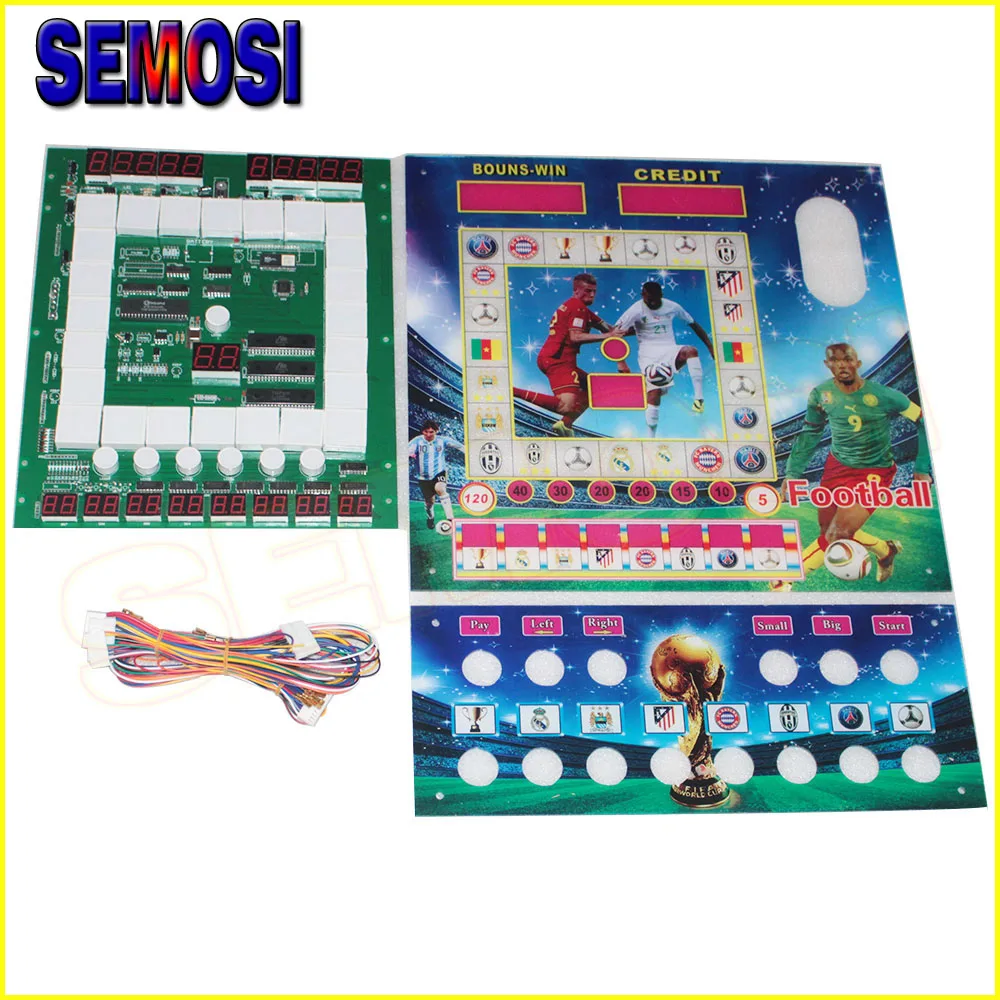Монета управляемая Марио слот машина игра доска футбол/Тигр Аркада казино PCB с