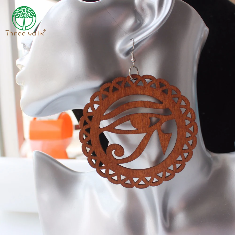

Latest African Style Wood Earrings Coffee Eardrop Afro For Women Gift V20333673
