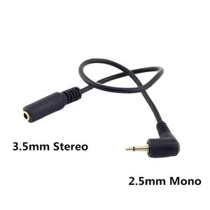 1x 3.5mm Female Stereo to 2.5mm Mono Male Plug Headset Aux Headphones Adapter Converter Cable Cord B in Pakistan