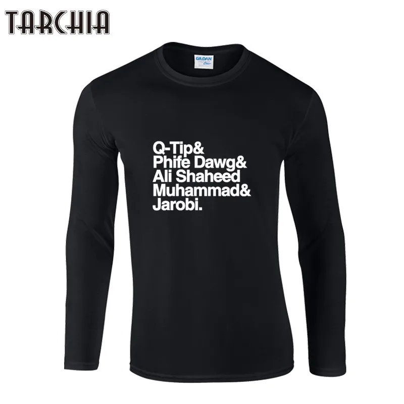 

TARCHIA Autumn Long Sleeve Tshirt Homme Mens Letter Print Casual Rock T-shirt Street Dance Hip Hop Skateboard T Shirt Men