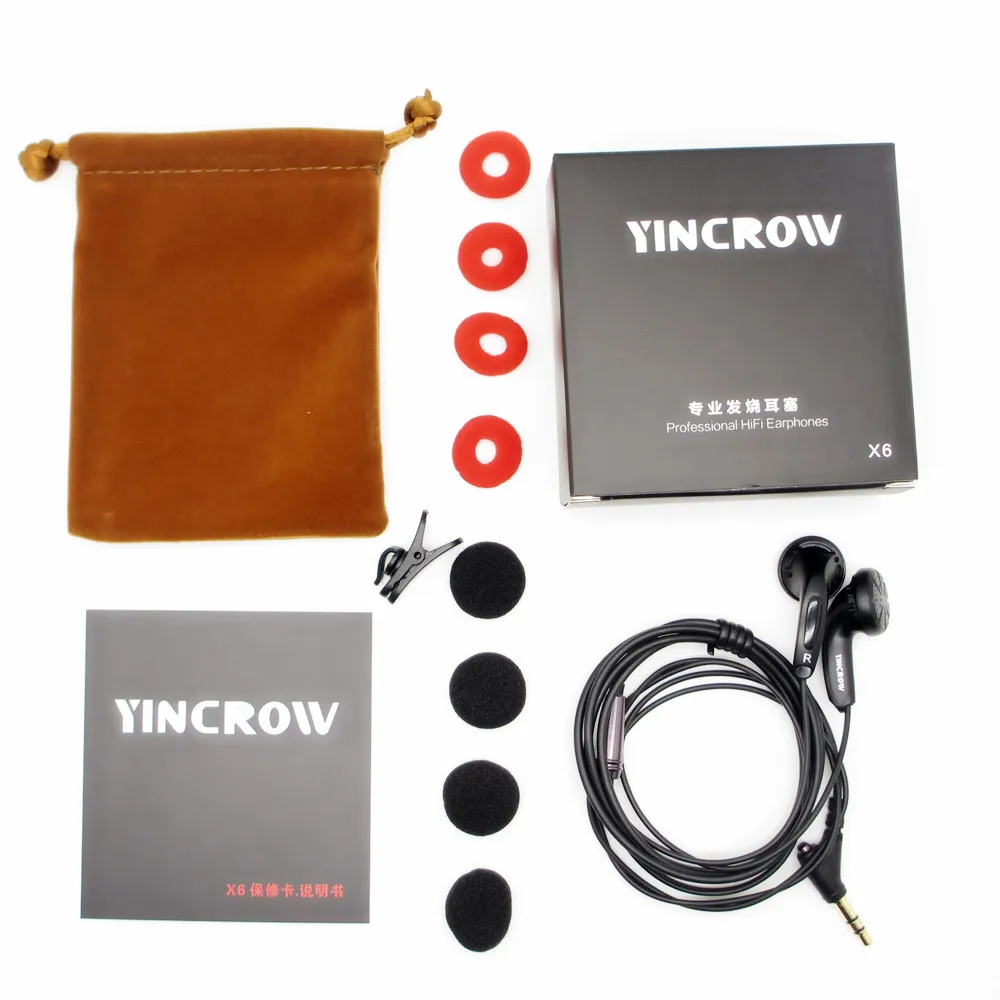 Оригинальные наушники вкладыши YINCROW X6 3 5 мм с плоской головкой профессиональные Hi
