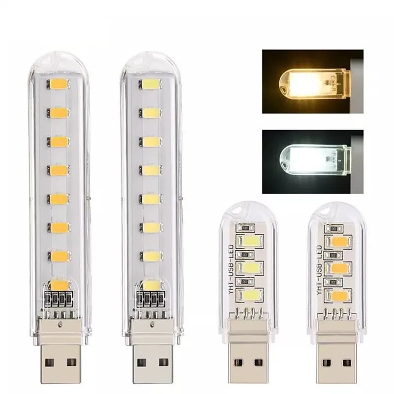 Новый светодиодный ночник с мини USB 3 светодиода 8 светодиодов лампа холодного и