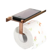 2018 beautiful practical rose gold multi purpose toilet paper roll holder bathroom stainless steel paper holder free shipping
