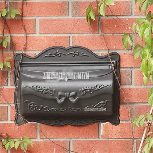 Небольшой почтовый ящик в деревенском стиле из алюминиевого сплава, металлический почтовый ящик для газет, букв, настенный почтовый ящик для дома, сада, декора