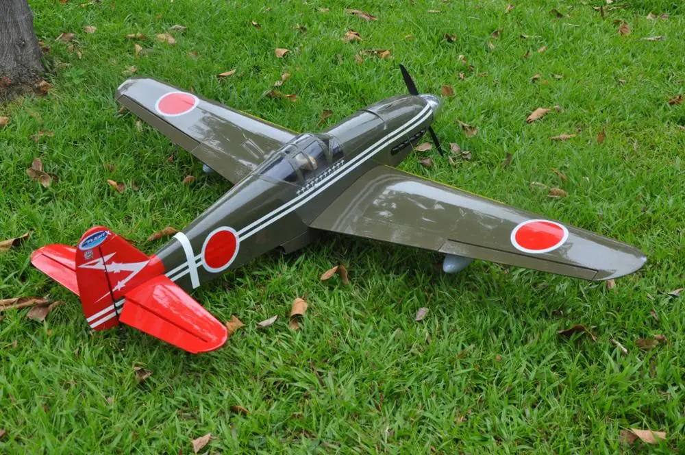 Kawasaki Ki 60 Hien 52.8 дюймов/1343 мм Nitro и Electric WWII обновленная версия радиоуправляемого