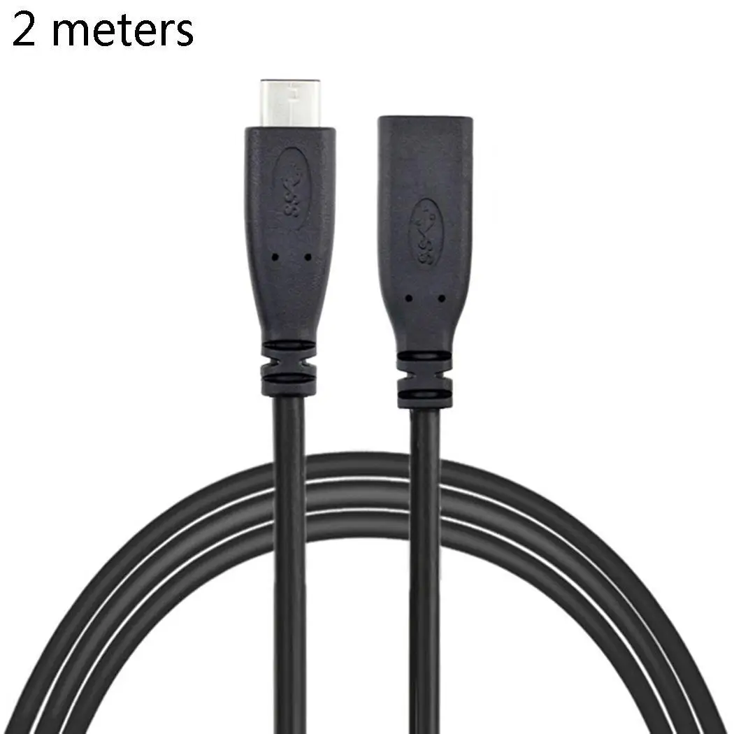 Кабель для передачи данных type-C Male-USB-C Женский удлинитель Черный 0 2 m/0 5 m/1 m/2 m 075 кг |