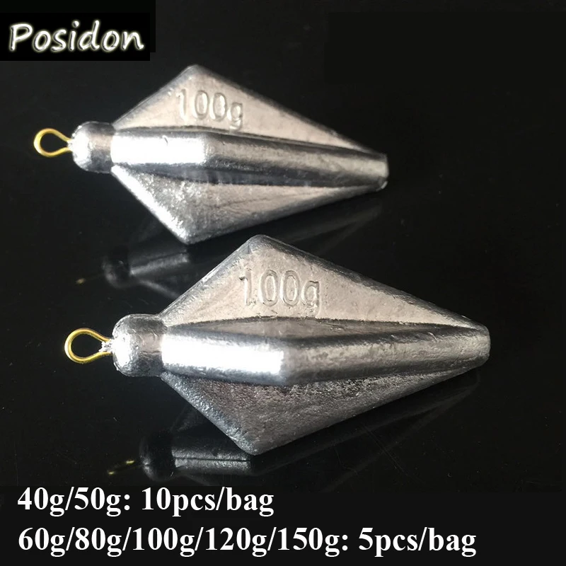 Свинцовые грузила для рыбалки Posidon 40/50/60/80/100/120/120/150 г | Спорт и развлечения