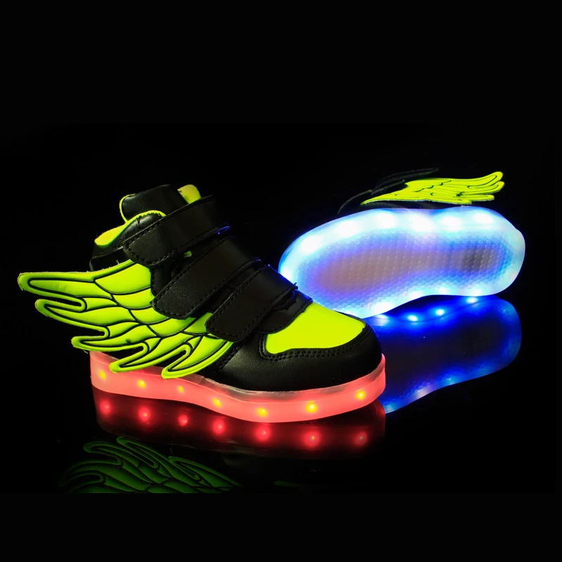 25-37 размер/USB зарядка корзина Led детская обувь с подсветкой детские повседневные