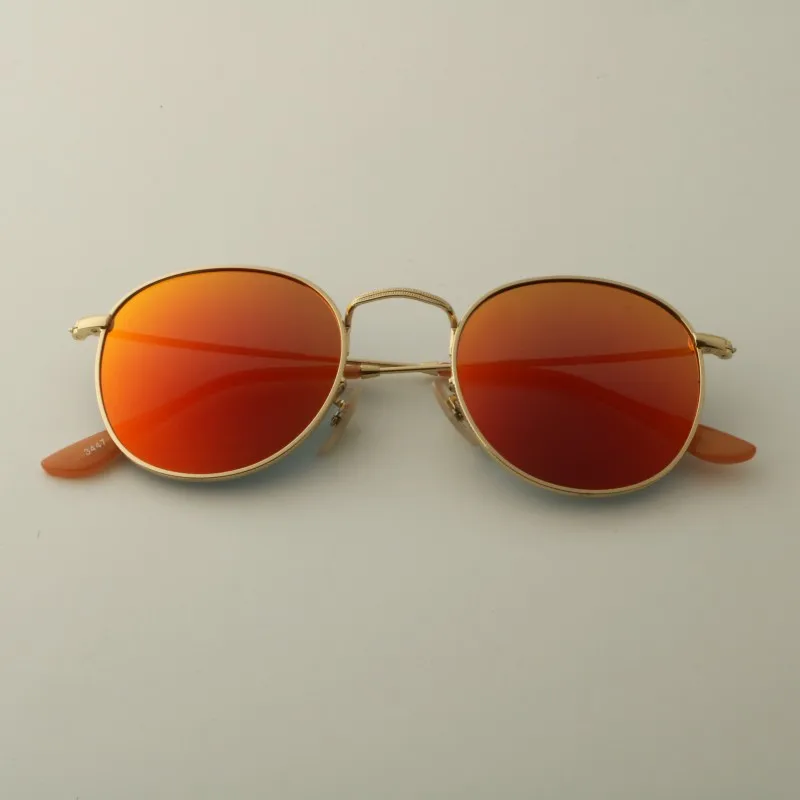 gold F red Круглые поляризованные солнцезащитные очки для женщин и мужчин, новинка, модные брендовые дизайнерские винтажные очки для женщин, солнцезащитные очки для вождения, UV400 - Цвет линз: gold F red