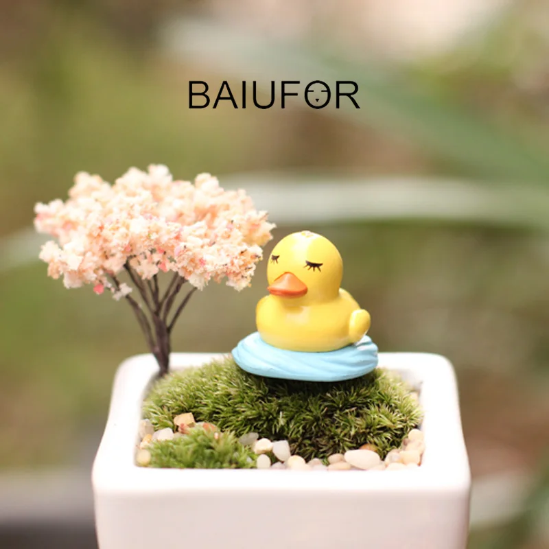 BAIUFOR животные миниатюрные Мультяшные фигурки из коллекции утки для террариума