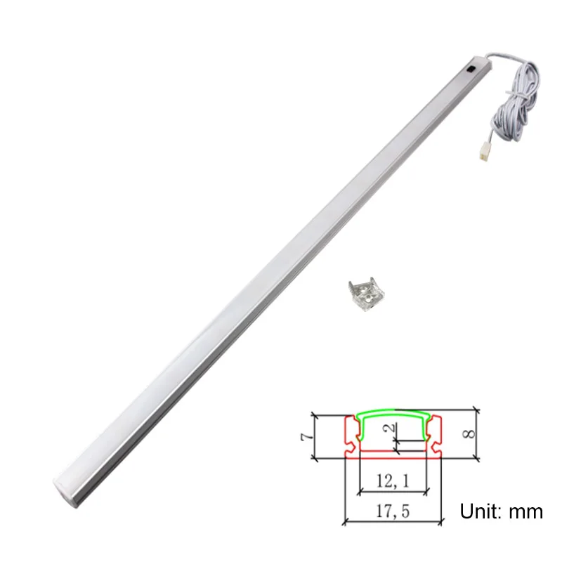 1 meter DC12V 15W IR Body Motion Detector Sensor Led light tube 69leds 1100LM hand scanning wardrobe closet wall Cabinet light