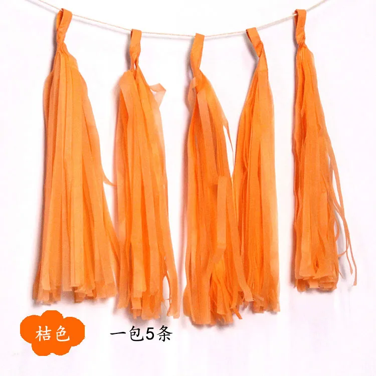 orange tassel Прозрачные бумажные шары с кисточками для дня рождения, свадьбы, вечеринки, декоративные воздушные шары, вечерние украшения на Рождество, год - Цвет: orange tassel