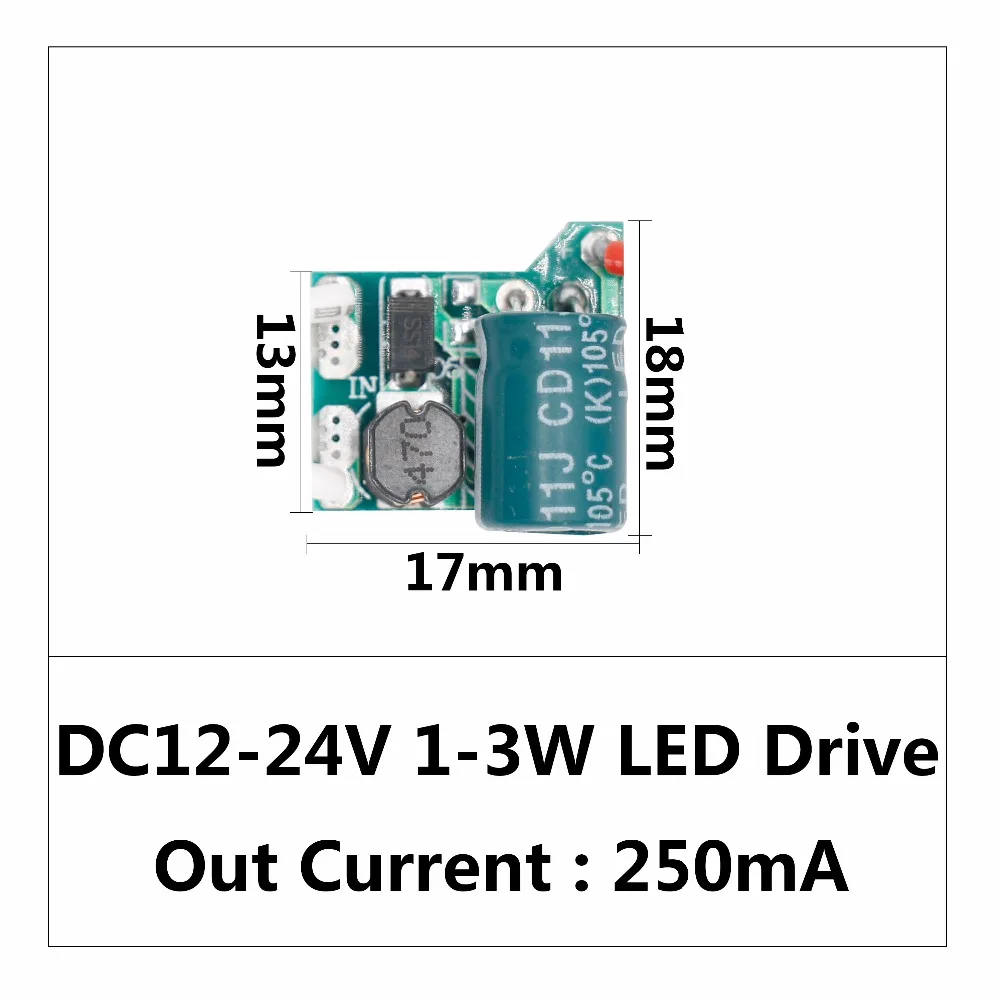 

Светодиодный драйвер DC12-24V 3-12 Вт 300 мА Источник питания постоянного тока автоматический контроль напряжения трансформаторы для освещения с...