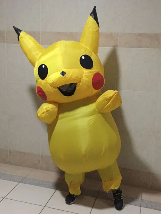 Надувные Pikachu костюмы Покемон Хэллоуин Косплей Карнавальный костюм покемон талисман костюмы на Хэллоуин для детей взрослых талисман