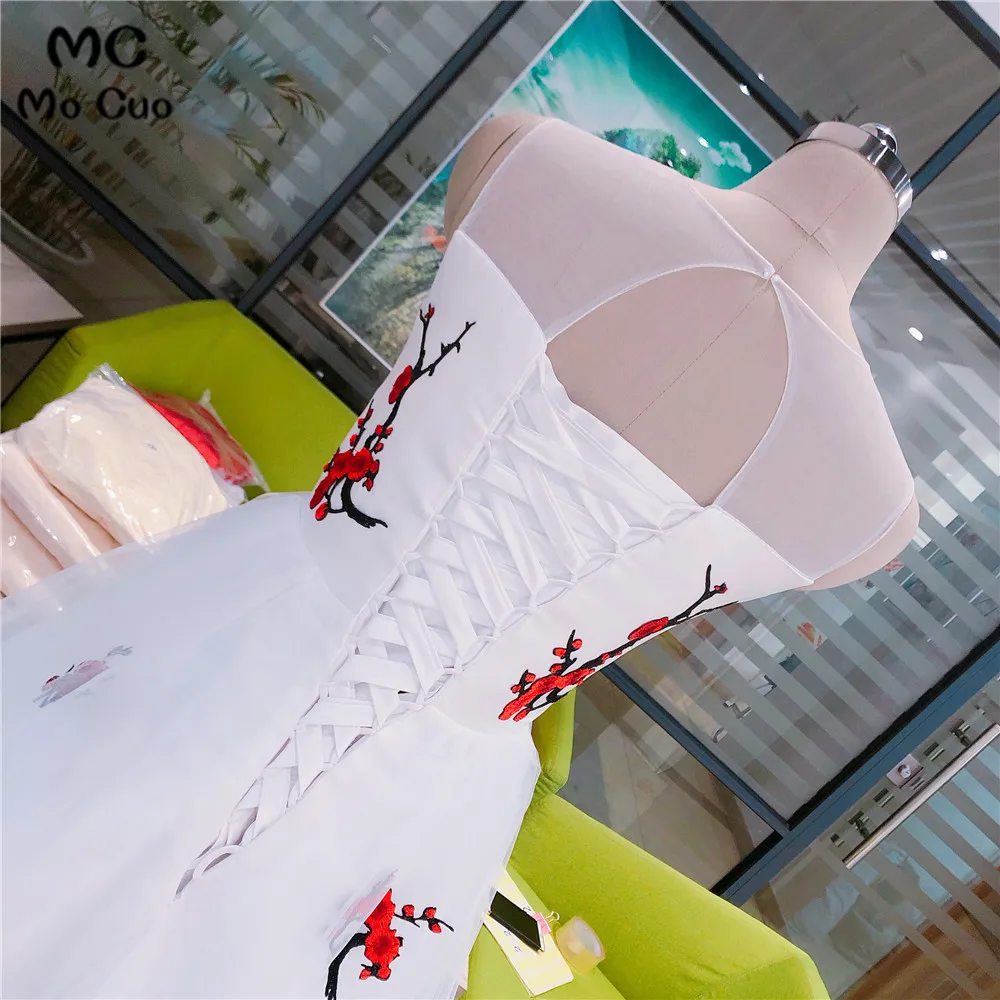 Винтажное бальное платье 2019 для встречи выпускников белое выпускное короткие