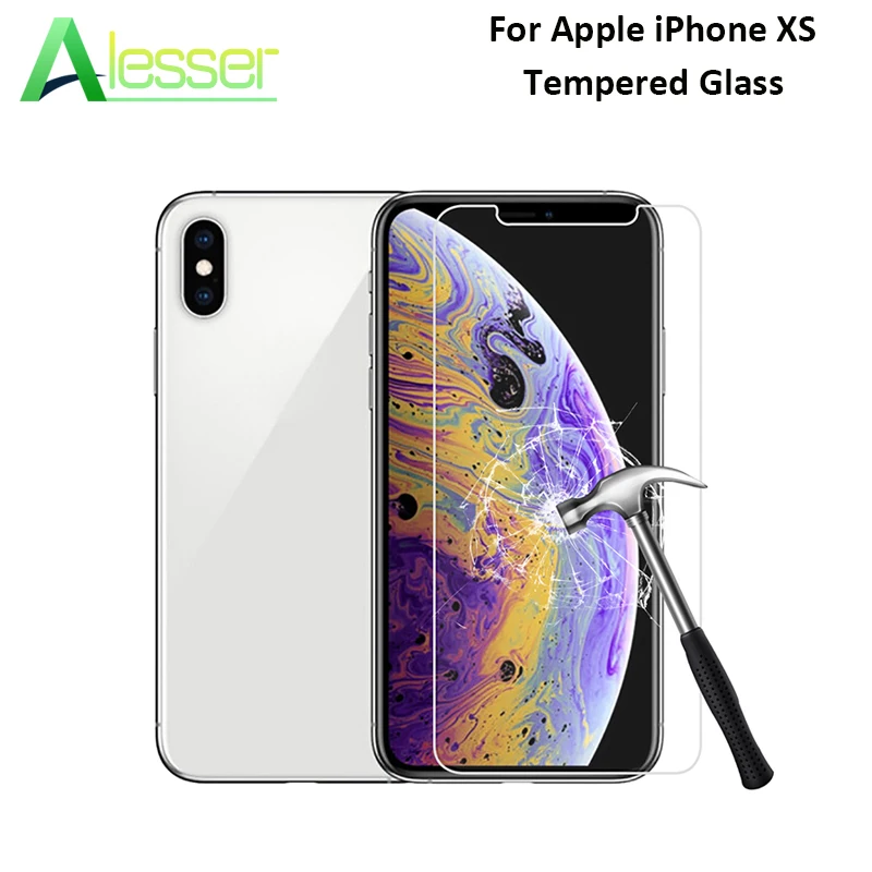 Alesser для Apple iPhone XS закаленное защитная стеклянная пленка экрана Защитная Сменные