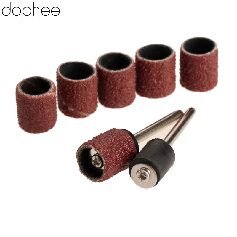 Dophee 100 шт. Аксессуары Dremel зернистость 80 # барабан шлифовальный набор + 2