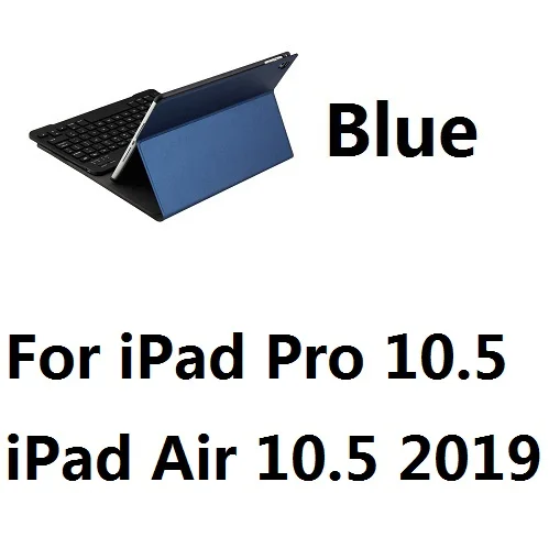 For ProAir10.5 Blue Дизайнерский кожаный чехол с bluetooth-клавиатурой, чехол для iPad Mini12345 Air 12 iPad 9,7 10,2 Pro 10,5 дюймов Air - Цвет: For ProAir10.5 Blue