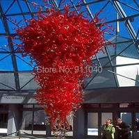 large project splendid red hand blown glass chandelier lighting large crystal chandelier lamps