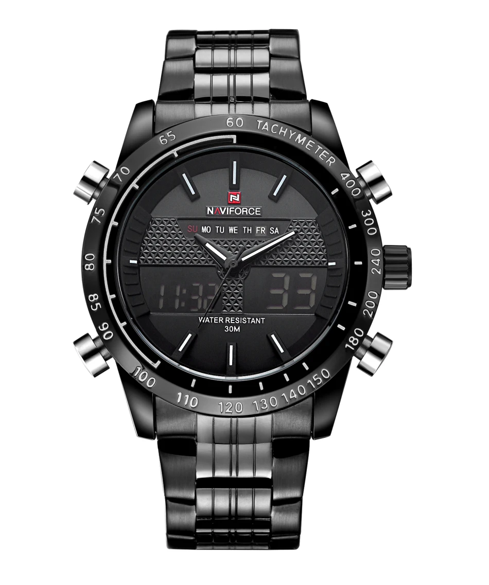 Топ люксовый бренд NAVIFORCE Модные мужские спортивные часы мужские кварцевые аналоговые часы мужские полностью Стальные наручные часы Relogio Masculino