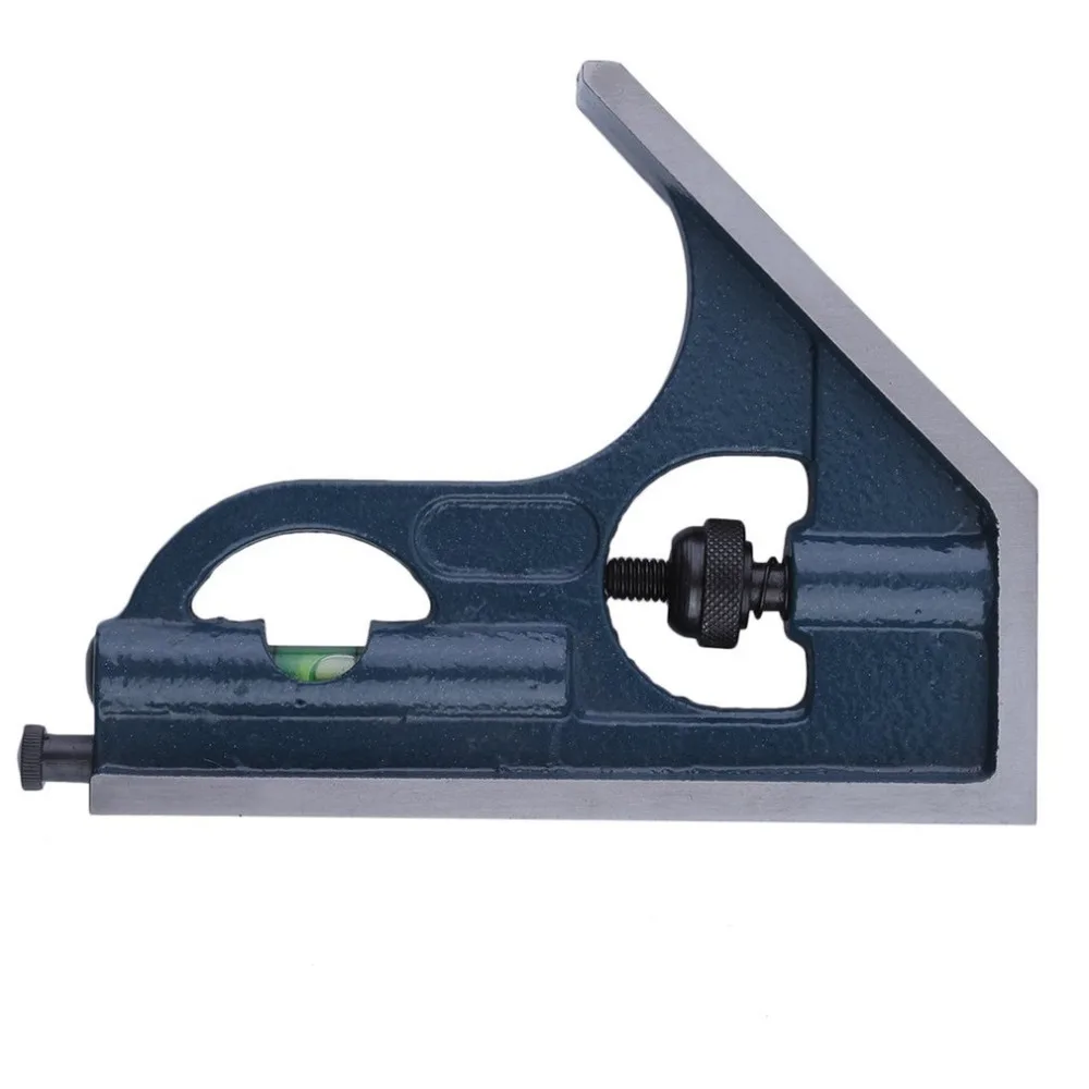 4R 4 PCS Machinist Square Reversing Protractor Angle Marked 1/32" 1/64" 1/8" 1/16" Multifunctional Combination |