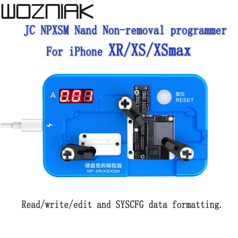 JC NPXSM Nand неудаляемый программатор для iPhone XR/XS/XSmax SYSCFG форматирование данных
