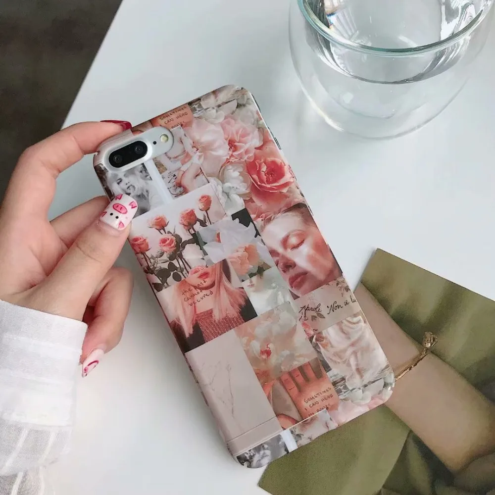 Роскошный Винтажный чехол для телефона с цветочным узором iPhone XS Max XR чехлы 6 6S 7 8 Plus