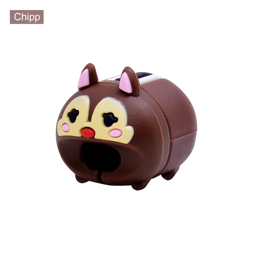 Chipp CHIPAL ЦУМ милый укус животное кабель протектор для iPhone USB органайзер для кабеля данных Chompers мультфильм провода Winder кукла модель держатель - Цвет: Chipp