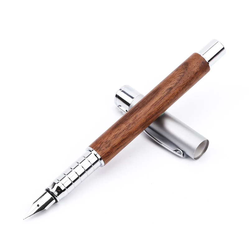 

Luxury Wood Fountain Pen M&G Creative Unique 0.38mm EF Nib Business Office Gift Financial Ink Pens with An Original Gift Box