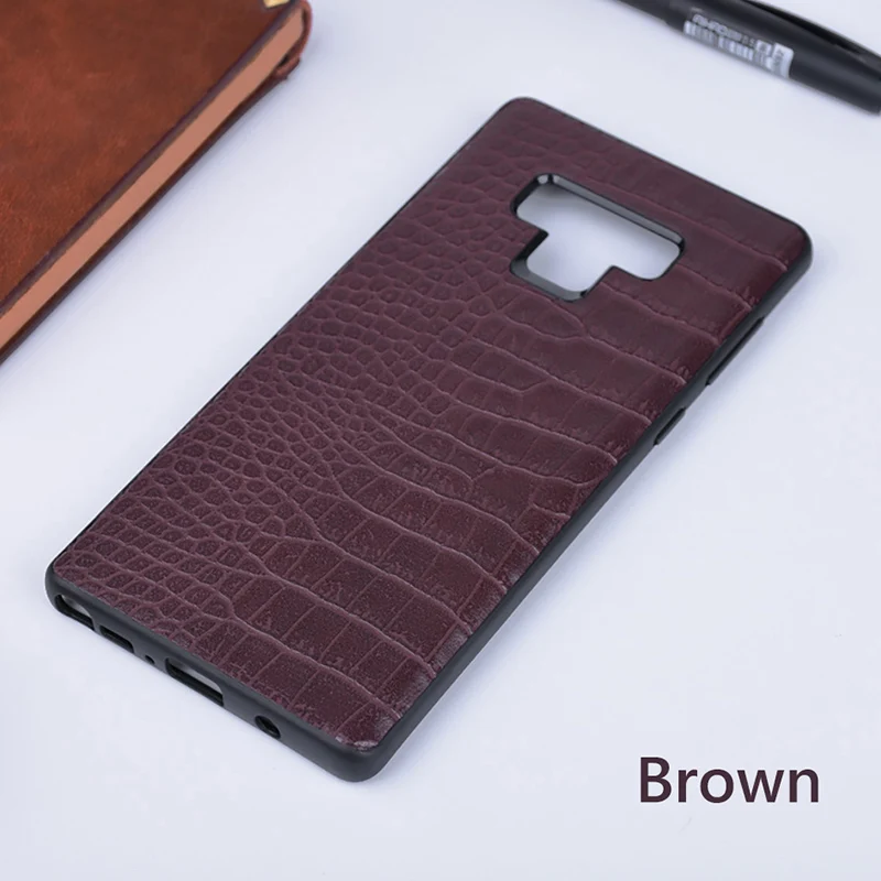 !ACCEZZ Luxury Crocodile Skin Phone Case For Samsung Galaxy Note9 Cover Soft TPU Protective Shell Capa Coque PC Hard Frame Cases |