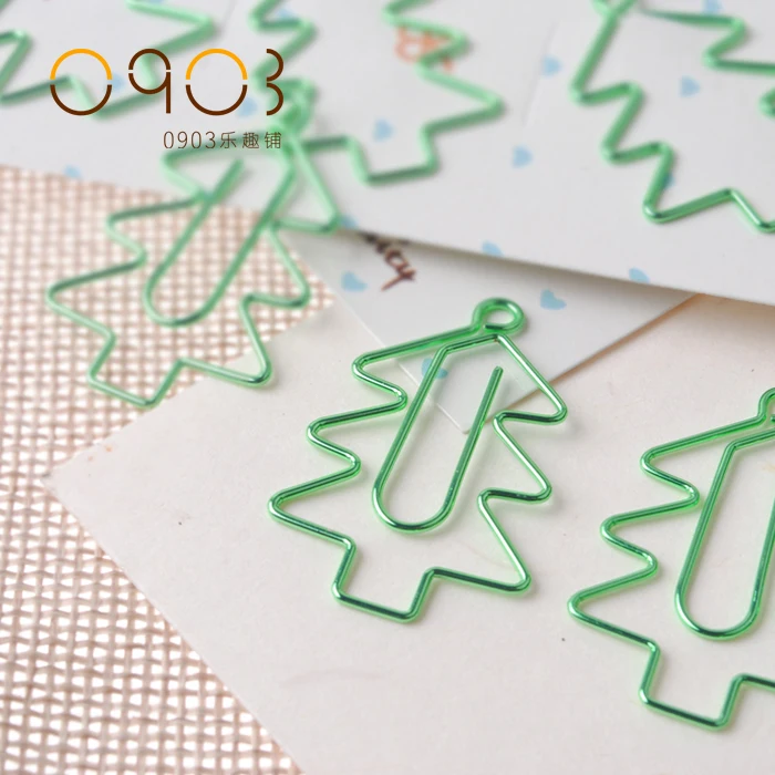 6 шт./лот круглые скрепки в форме рождественской елки для школы и офиса |