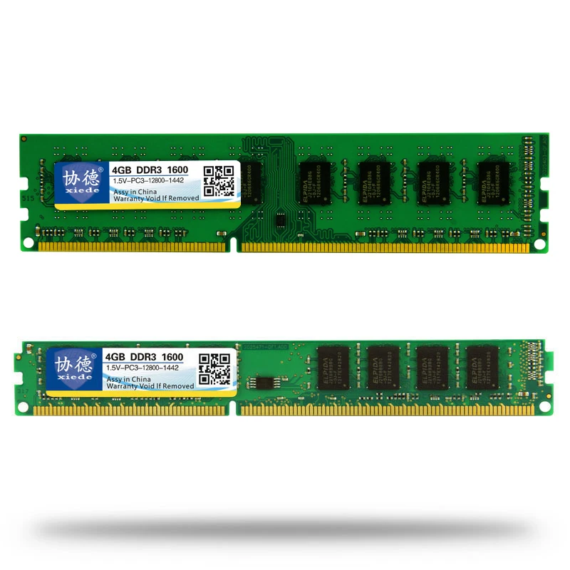 Wholesale Xiede DDR3 1600 / PC3 12800 2GB 4GB 8GB 16GB Desktop PC RAM Memory Compatible RAMs 1333MHz / 1066MHz PC3-12800 10600