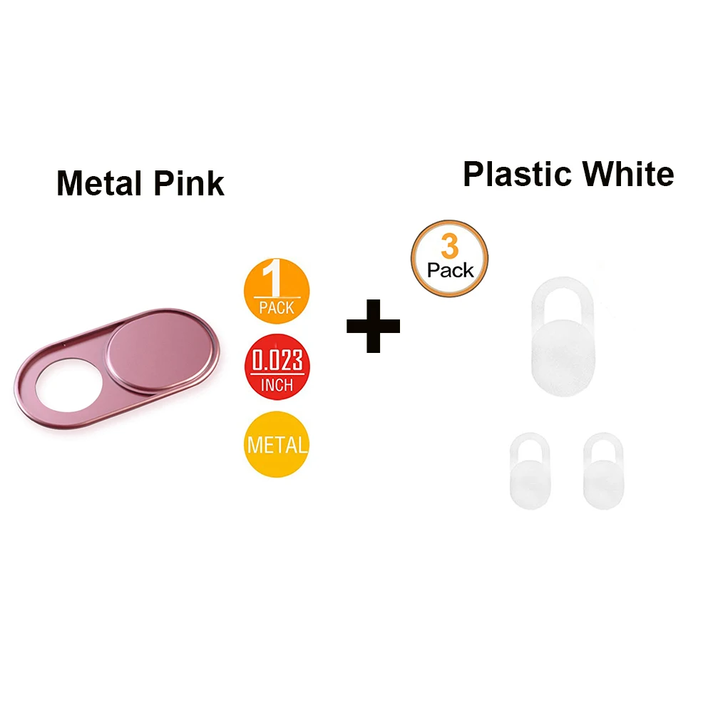 Pink White Чехол для камеры компьютера, ноутбука, веб-камеры, крышка для объектива телефона Macbook Pro iMac, ноутбук Surfcase Pro Echo Show, блок для камеры телефона - Цвет: Pink White