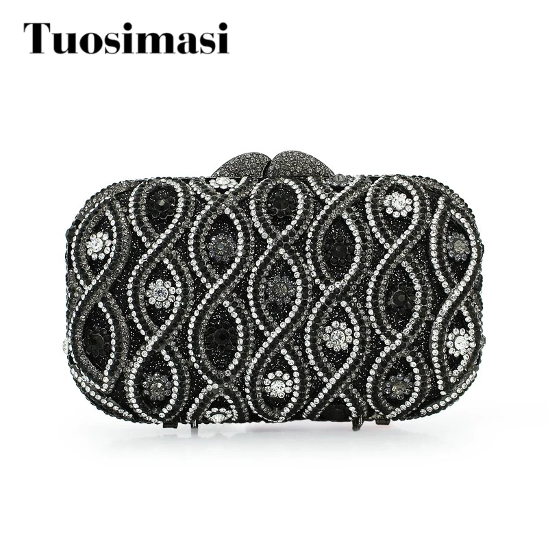 

2 colors newest wedding purse rhinestones clutch evening handbag women bags (88188A-B)