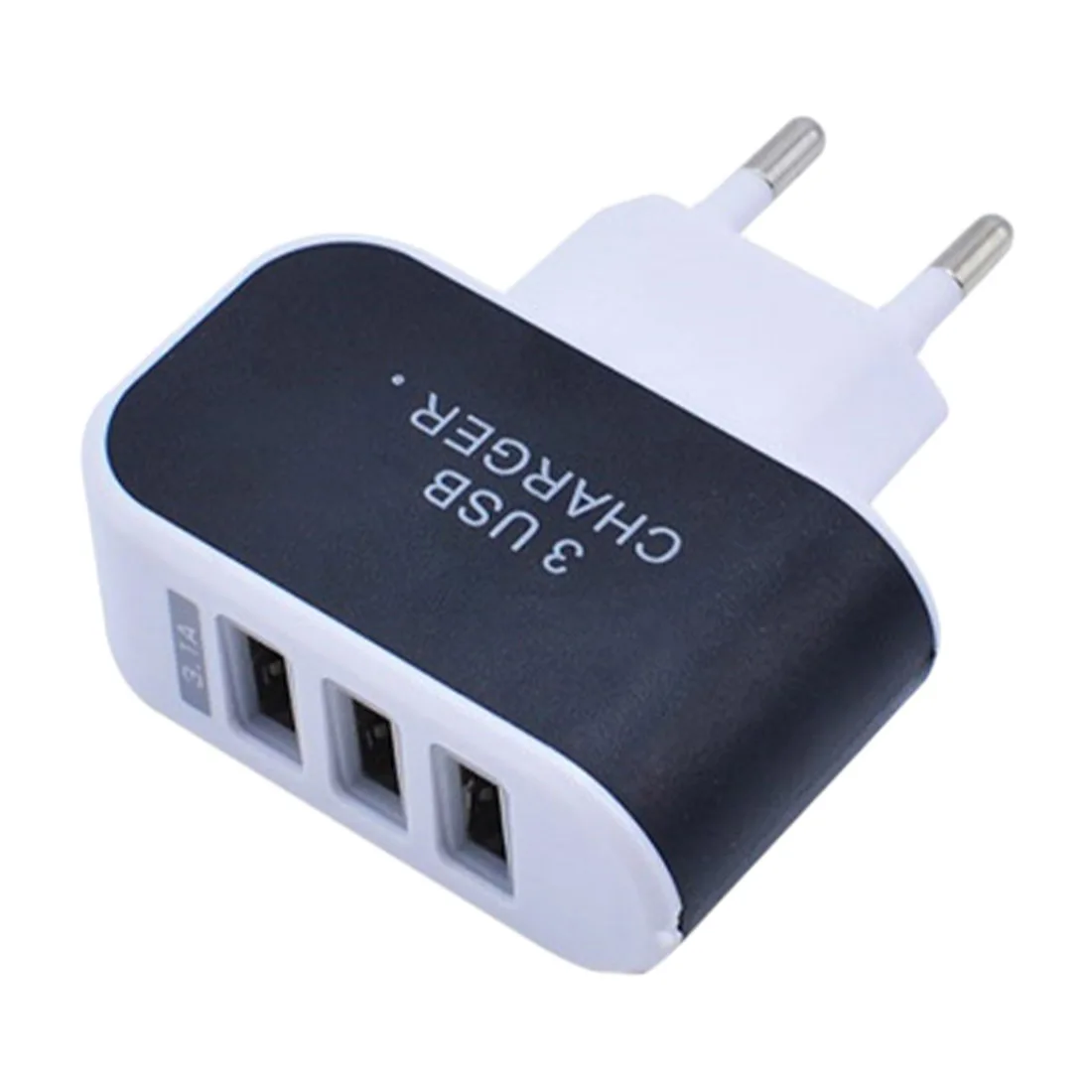 Black Мультифункция USB порт настенное домашнее зарядное устройство переменного тока для путешествий адаптер ЕС вилка зарядное устройство для мобильного телефона iphone X для samsung - Тип штекера: Black