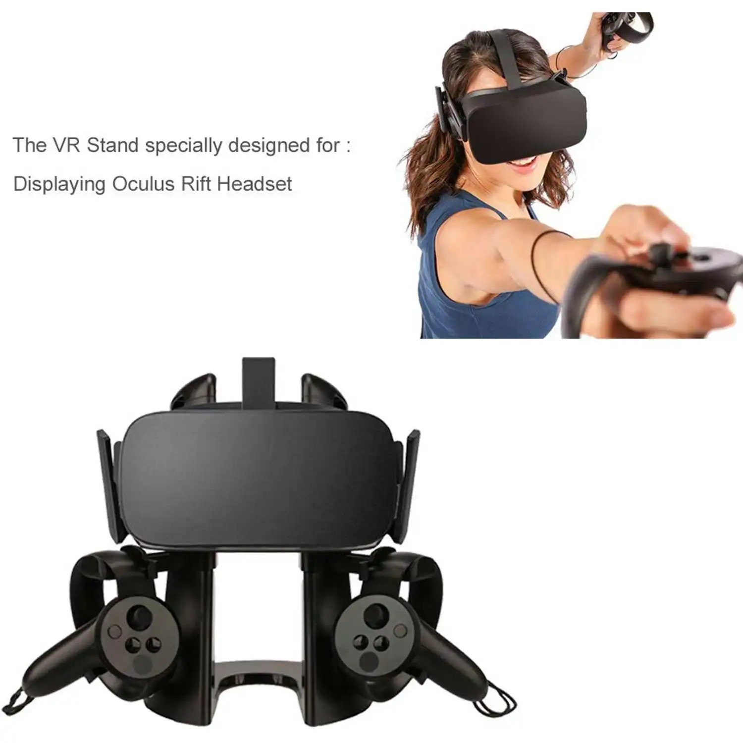 Подставка, держатель для дисплея гарнитуры для гарнитуры Oculus Rift и пресс-контроллер, совместимый с большинством стандартных гарнитур VR