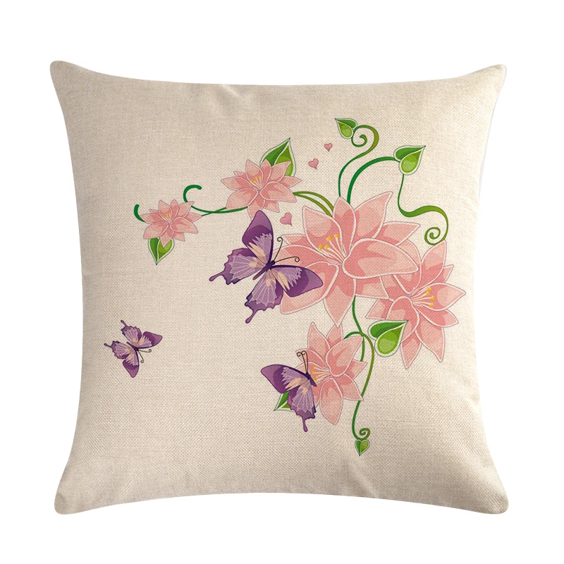 

45*45CM Fruits and flowers Pillowcase for Home/car/office Decoration Square Sofa Cushion Cover