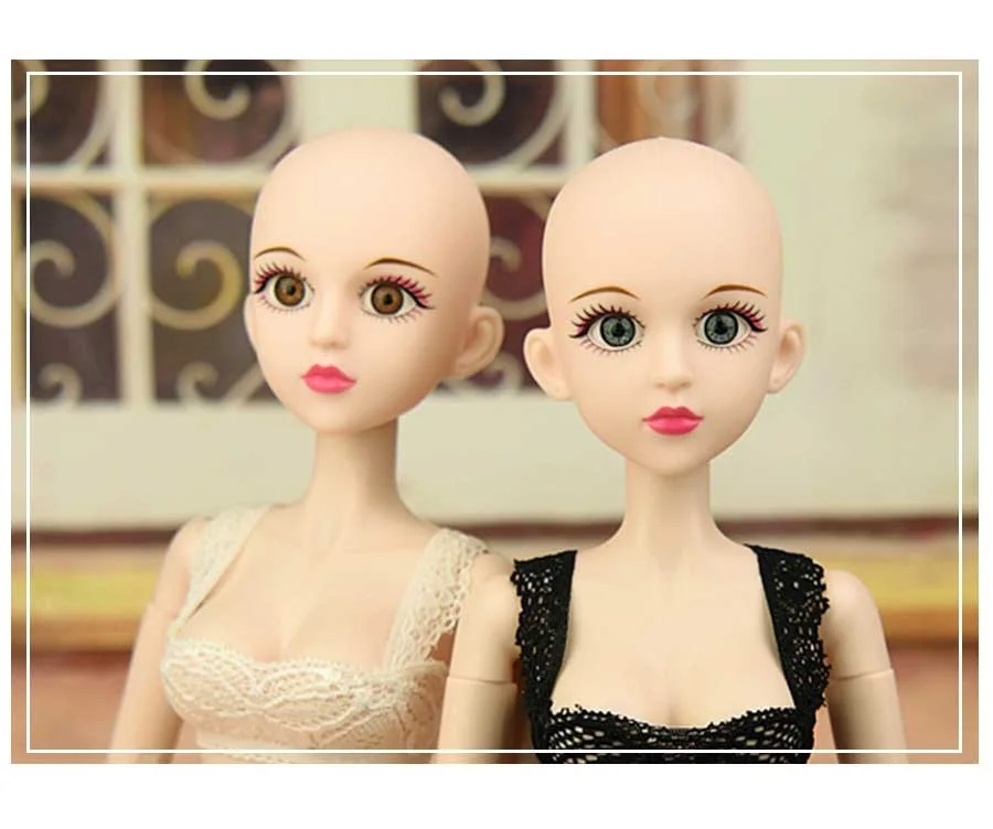 1 шт. 3D настоящие глаза пластиковая голова для макияжа 1/4 BJD DIY кукла аксессуары для тела без макияжа игрушка Косплей Кукла для девочек игрушки