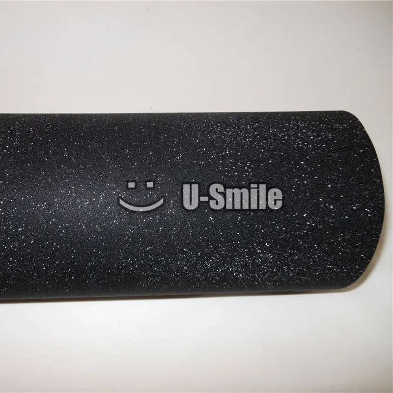 Высококачественная Черная блестящая песчаная Бриллиантовая виниловая пленка в